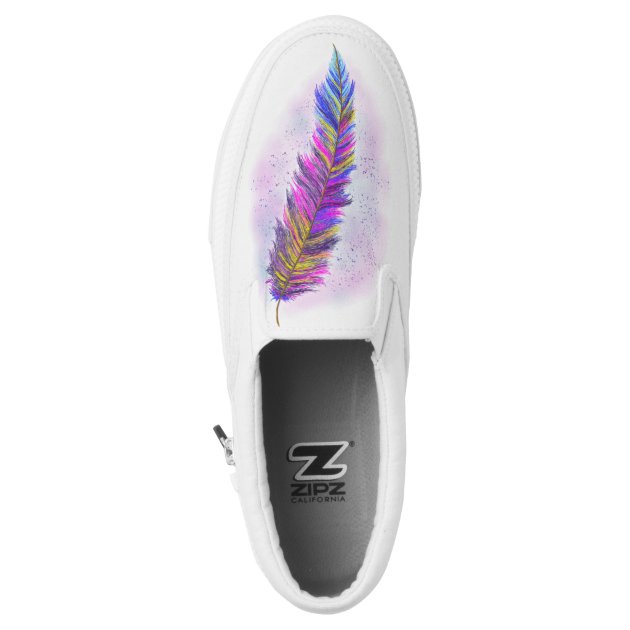 Customized Peacock Feathers New Sneaker Canvas Kids Shoes 